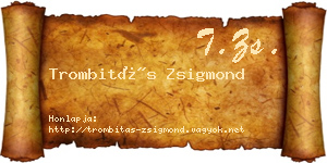 Trombitás Zsigmond névjegykártya