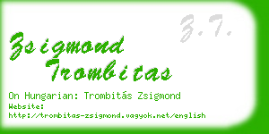 zsigmond trombitas business card