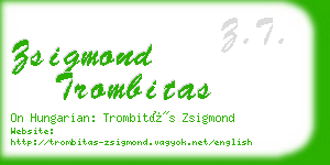 zsigmond trombitas business card